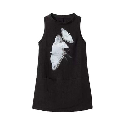 FAE飞蛾定制亚麻面料A字连衣裙夏