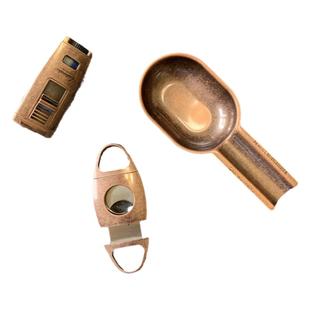 鲁宾斯基lubinski雪茄剪刀烟灰缸打火机复古套装