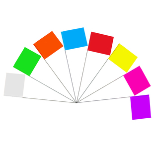 钢丝旗杆户外插地小红旗PVC彩旗地标旗工地标记信号旗小旗子定制