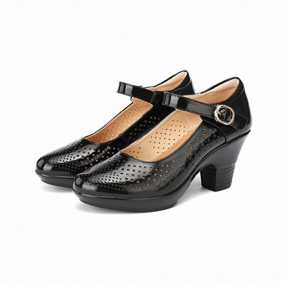 真皮跳舞鞋配旗袍鞋广场舞鞋