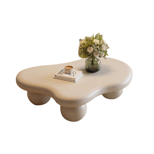 云朵茶几奶油风家用客厅法式轻奢异形桌子小户型简约现代网红桌子