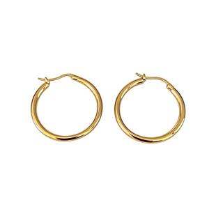 ragbag精工设计师通体925银镀金气质显脸小光面日常百搭素圈耳环