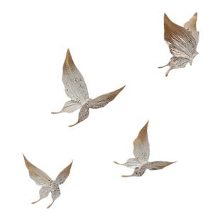 墙面装饰挂件福雕家饰创意墙饰DIY墙贴蝶舞5只 手工立体壁饰蝶舞