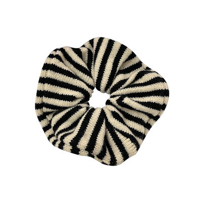 欧尼的针织条纹~洋气秋冬高级感大肠发圈女扎头发发饰头绳韩国ins