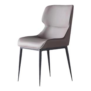 佛山真皮意式极简约凳子靠背餐桌椅家用轻奢高级感软包2025年新款