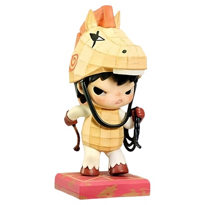 泡泡玛特点金奔腾系列手办马年