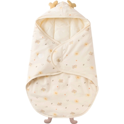 乖奇熊新生儿宝宝防惊跳睡袋纯棉