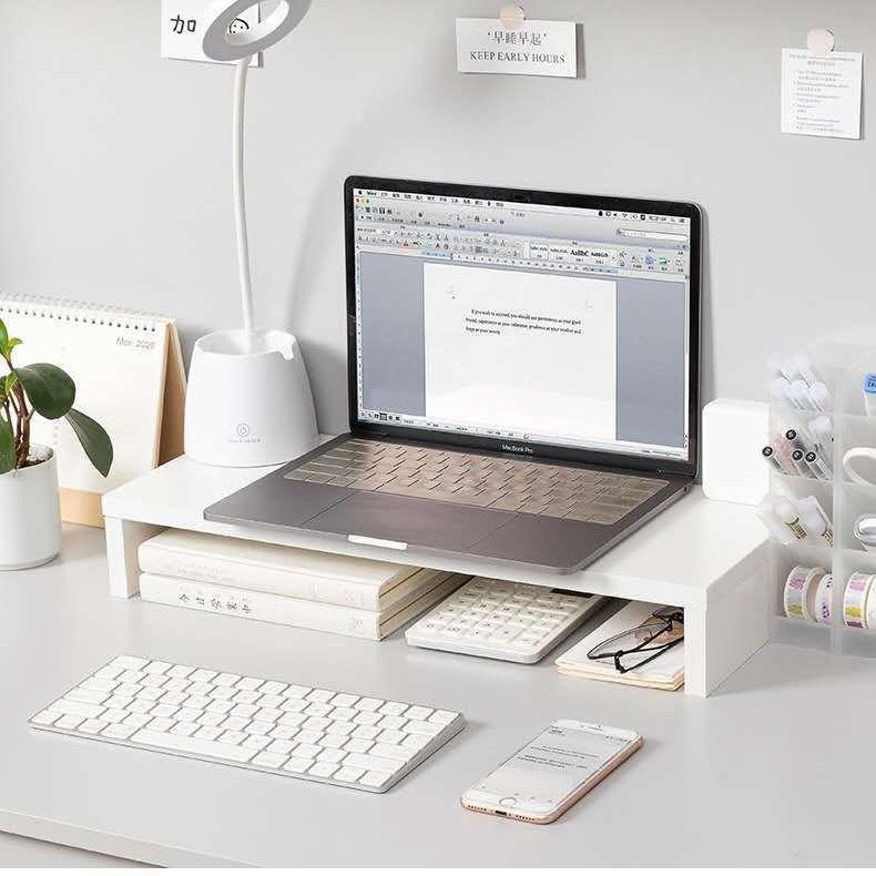 新品 电脑笔记本显示器增高架学生宿舍办公室桌面收纳整理架置物