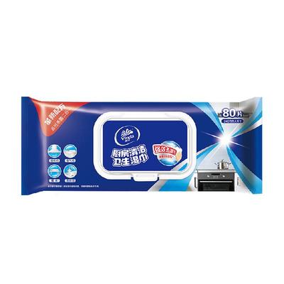 维达厨房湿巾半臂长80片单包