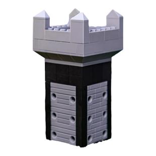 国潮玩具中国古风建筑城楼三国小侠小人仔第三方益智拼装积木模型