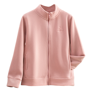 摇粒绒立领拉链卫衣女短款春秋运动休闲外套冬季加绒加厚长袖上衣