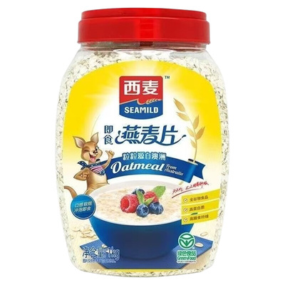 西麦纯燕麦片1kg桶装健康粗粮