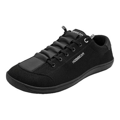 HOBIBEAR男鞋2026春秋新款黑色男士宽头鞋4e宽楦赤足鞋男款平底鞋