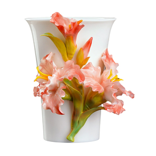 非遗陶瓷剑兰花杯子咖啡杯水茶杯新年情人节送女生生日礼物高颜值