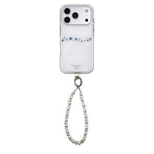 kaia chic高级简约蓝星星轨迹适用于苹果17promax手机壳iphone16pro新款13女14pro带链条15pro全包防摔手机套