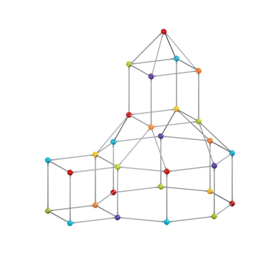 3D几何构建积木拼装立体空间diy城堡建筑儿童思维益智玩具礼物