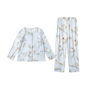 sohiwoo曦物月子服秋冬季纯棉吸汗产后孕妇睡衣产妇哺乳家居套装