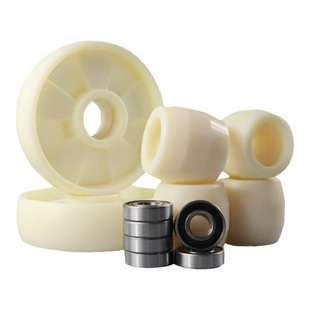 诺力手动液压叉车轮子手动叉车轮子配件大全尼龙轮PU轮地牛轮子