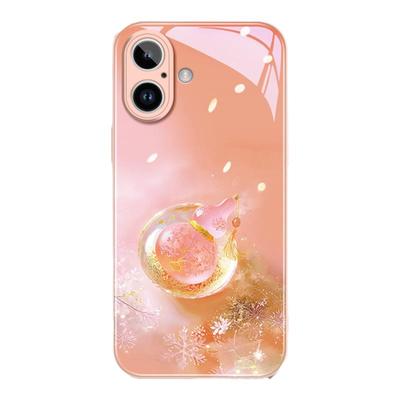 适用苹果16手机壳iphone15promax保护套plus新款12玻璃13外壳16pro后14pro  xsmax的por11轻奢高级感流沙葫芦