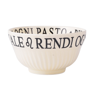 釉下彩英文碗碟陶瓷套装家用深盘米饭碗法式餐具奶油风碗碟盘勺筷