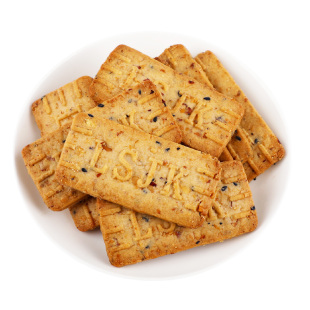 无蔗糖坚果饼干全麦粗粮麦麸花生谷物饼干无糖精零食代餐消化饱腹