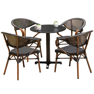 莫家户外桌椅特斯林网布铝合金椅子露台别墅花园庭院桌椅耐腐耐用