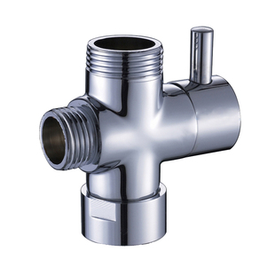 淋浴花洒分水器切换一进二出三通角阀洗衣机4分6分转换器接头配件