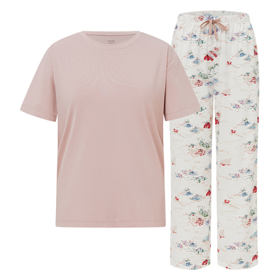 cutelife竹棉夏季短袖家居服