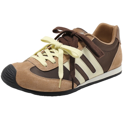 休闲鞋德训阿甘百丽女鞋鞋带美式