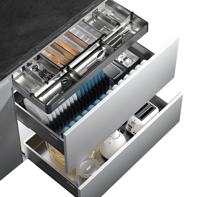 悍高厨房拉篮带工具抽三层收纳