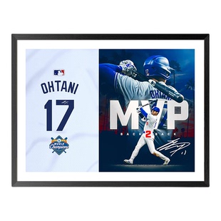大谷翔平挂画签名照片相框裱框挂画装饰画海报周边壁画MLB棒球