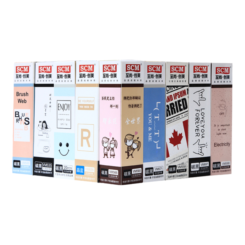 至尚创美  中性笔笔芯水笔替芯黑色笔芯全针管0.5mm通用笔芯0.38/ 0.35mm笔芯签字笔蓝红笔芯子弹头20支