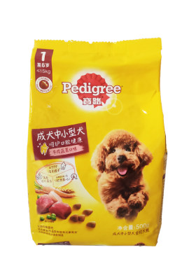 宝路狗粮500g成犬牛肉小包装泰迪