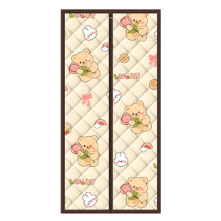 冬季棉门帘加厚家用空调保暖保温挡风隔断帘隔音防寒磁吸免打孔