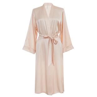 19姆米重磅真丝睡袍女夏季100%桑蚕丝睡衣长款晨袍家居服可外穿女