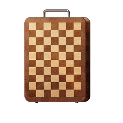 荣事达榫卯棋盘格乌檀木菜板