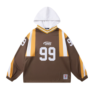 FUJAM潮牌童装套装少儿hiphop撞色拼接上衣工装裤潮酷穿搭演出服