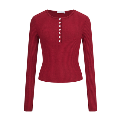 红色针织打底衫蕾丝美背吊带套装