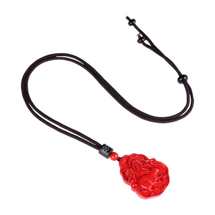 天然原石红朱砂十二生肖吊坠鼠牛虎兔龙蛇马羊猴鸡狗猪项链男女