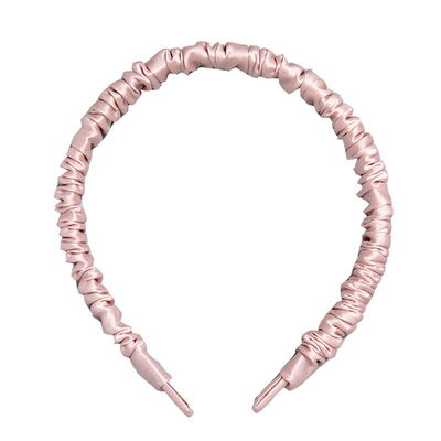 真丝细边皱褶洗脸发箍