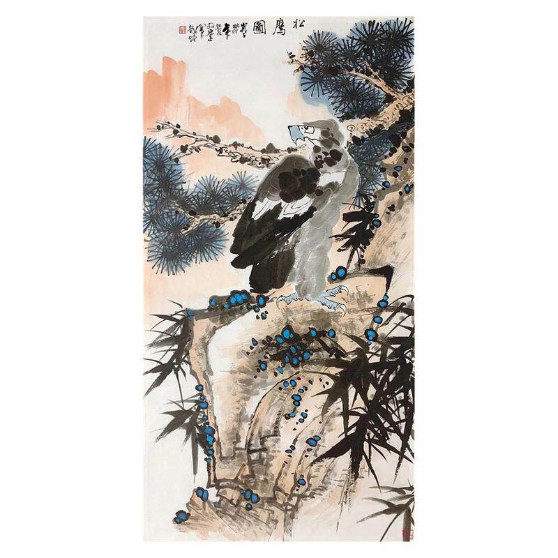 朵莲精舍国画雄鹰装饰书画纯手绘