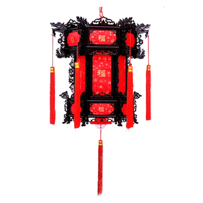 乔迁之喜新居入宅2026新款中式七彩led旋转灯笼大门口一对走马灯