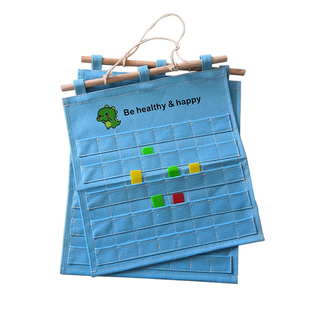 幼儿园帆布晨检袋晨检卡收纳袋健康卡考勤卡片插卡片袋可小班标配