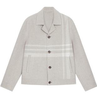 【善系列】ERDOS 男装羊绒外套秋冬浅鸽灰西装领短款夹克大衣