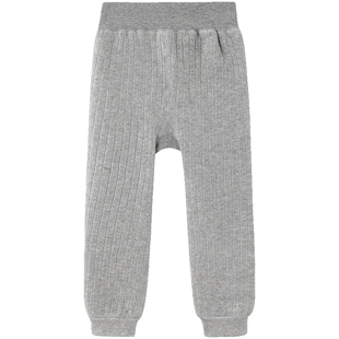 英氏女童针织打底裤秋冬加绒保暖新款儿童裤子紧身女宝宝长裤秋季