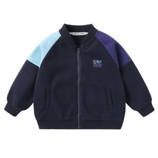 右欧男童棒球服女童外套运动风春秋新款童装时髦洋气儿童帅气夹克