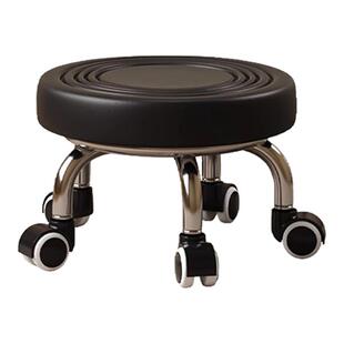 万向轮小凳子家用儿童带娃学步可移动滑轮矮凳软包圆凳美缝擦地凳