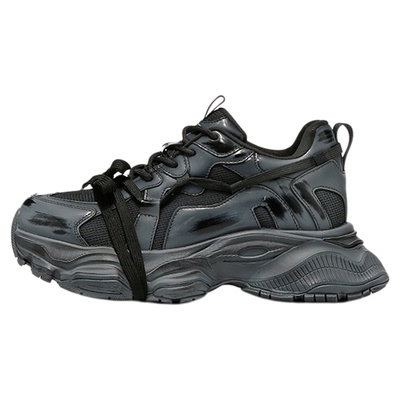 DVO做旧复古厚底网面老爹鞋