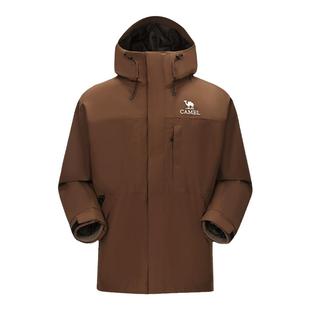 骆驼女装冲锋衣男女同款2025新款三合一防水外套官方旗舰店正品