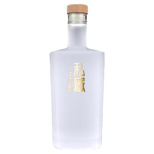 玻璃白酒瓶空酒瓶高档高级高端精致大气私藏木塞木盖750ml0一斤装